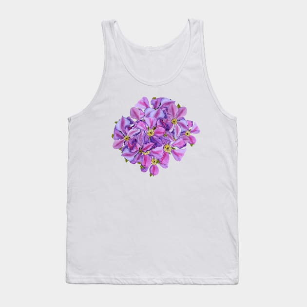 Clematis Flower Tank Top by Kirsty Topps